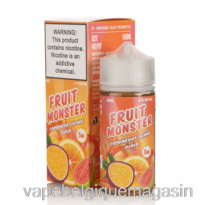 Vape Juice Fruit De La Passion Orange Goyave - Fruit Monster - 100ml 3mg
